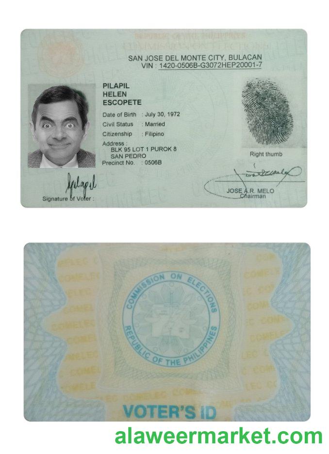 Philippines San Jose Del Monte voters ID card